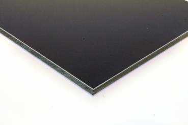 Alu Verbundplatte schwarz glanz einseitig Stärke 3mm 30cm x 30cm 